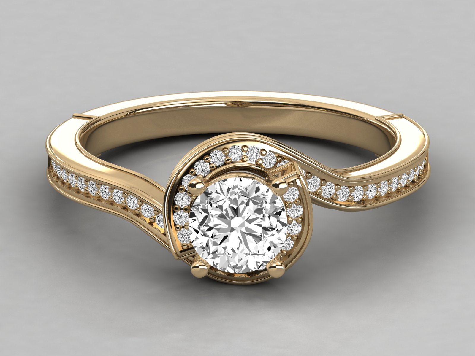 10K GOLD SOLITAIRE  LAB GROWN DIAMOND LADIES  RING.
