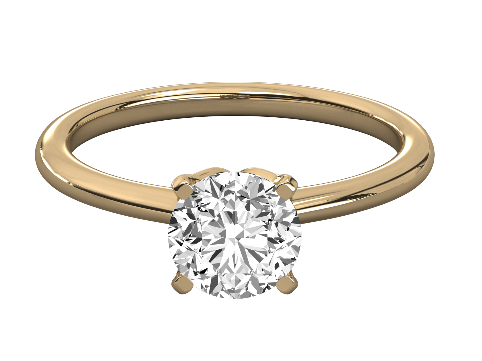 10K GOLD SOLITAIRE  LAB GROWN DIAMOND LADIES  RING.