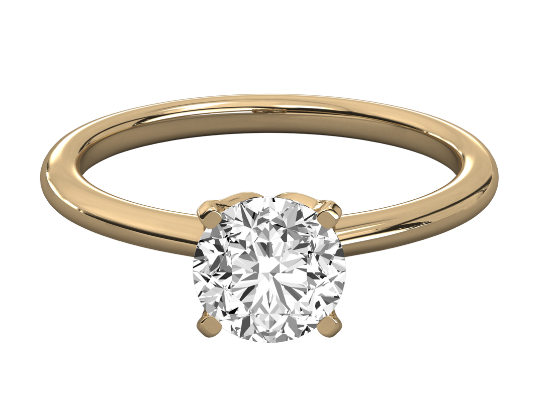 10K GOLD SOLITAIRE  LAB GROWN DIAMOND LADIES  RING.