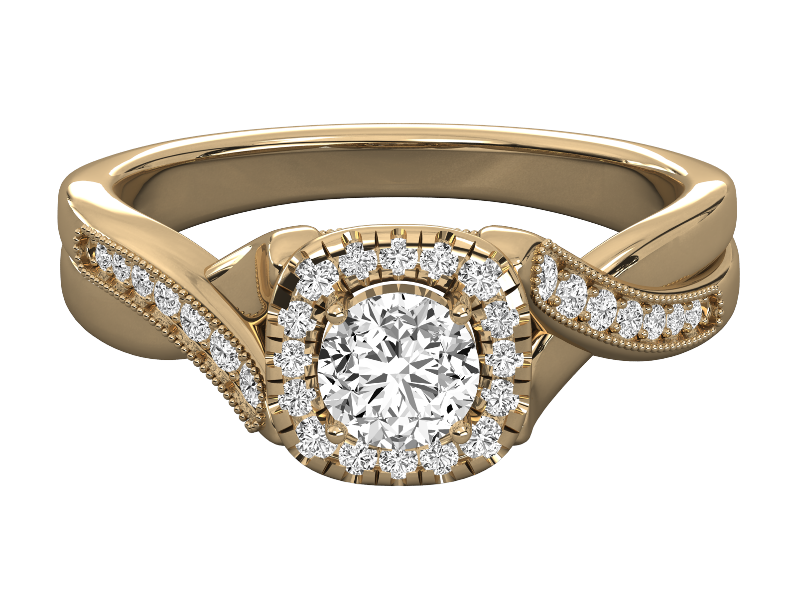 10K GOLD SOLITAIRE LAB GROWN DIAMOND LADIES  RING.