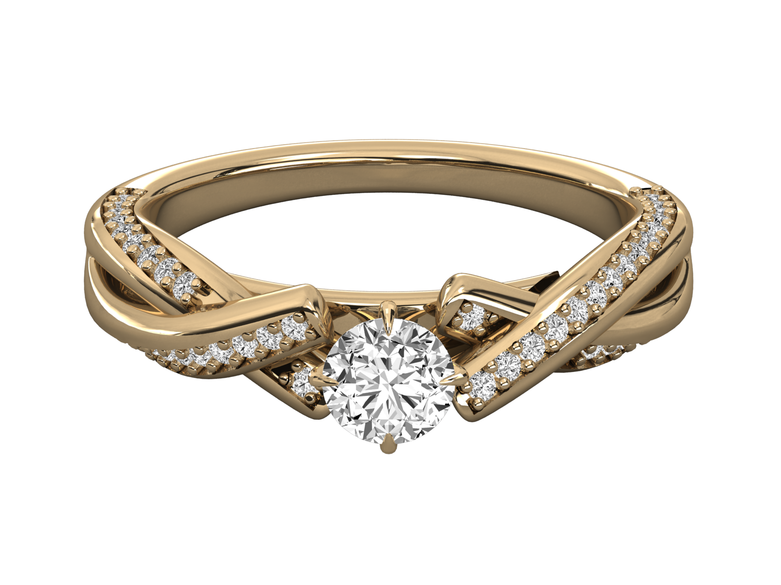 10K GOLD  LAB GROWN DIAMOND BRILLIANT  RING.