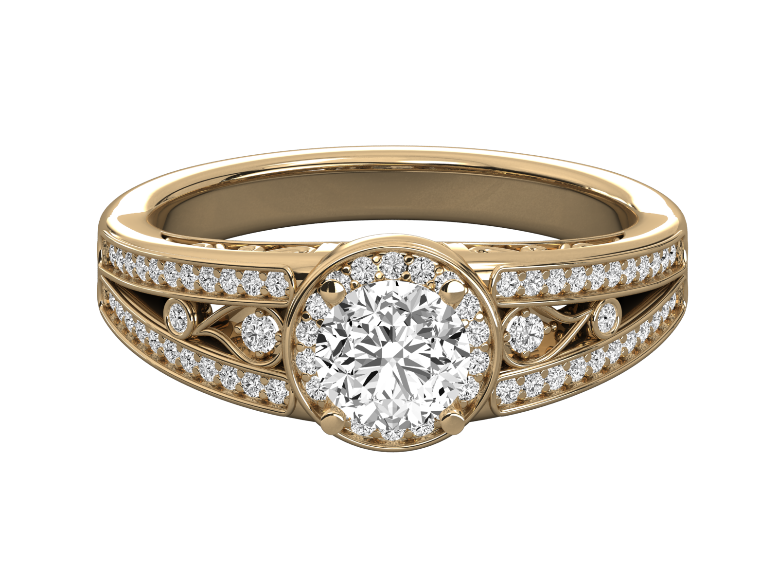 DIAMOND RING 18K GOLD SOLITAIRE  DIAMOND LADIES  RING.