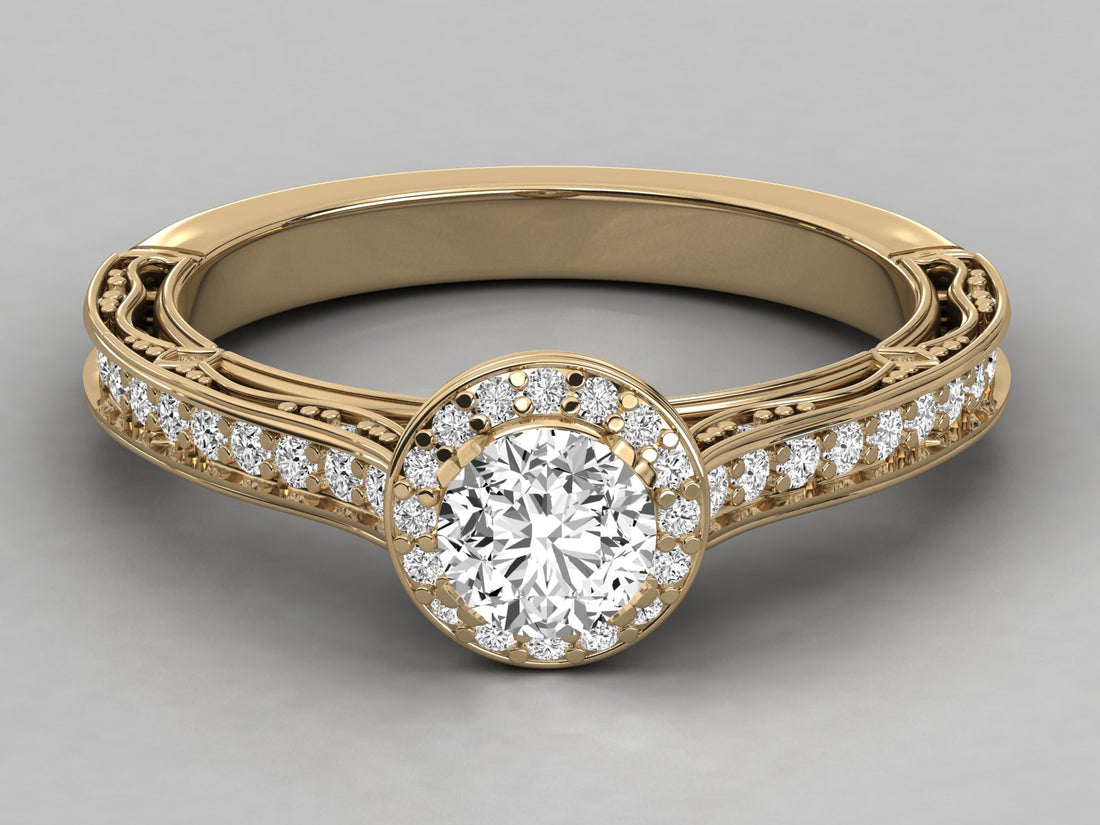 10K GOLD SOLITAIRE  LAB GROWN DIAMOND LADIES  RING.