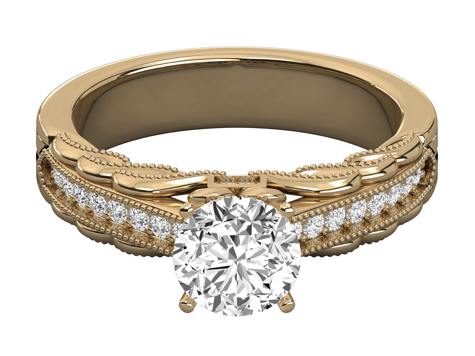 10K GOLD SOLITAIRE  LAB GROWN DIAMOND LADIES  RING.