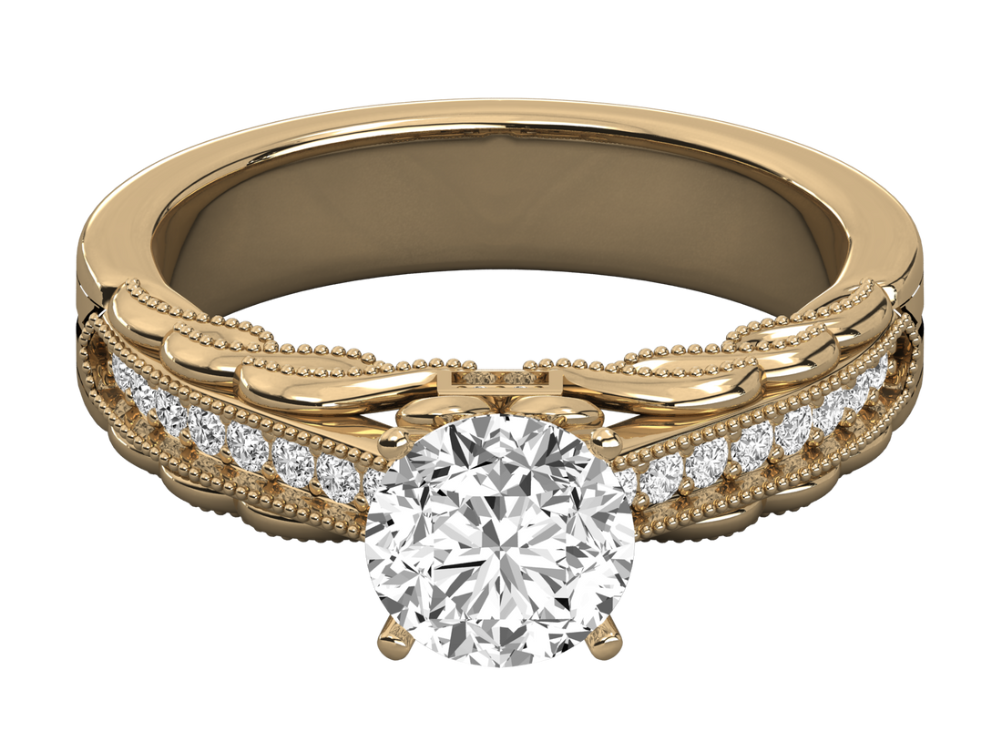 10K GOLD SOLITAIRE  LAB GROWN DIAMOND LADIES  RING.