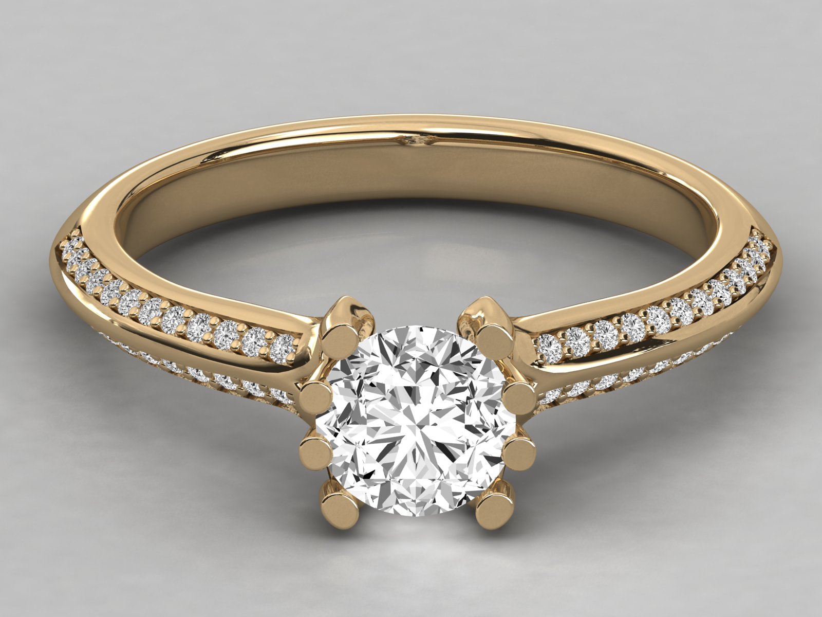 10K GOLD SOLITAIRE  LAB GROWN DIAMOND LADIES  RING.