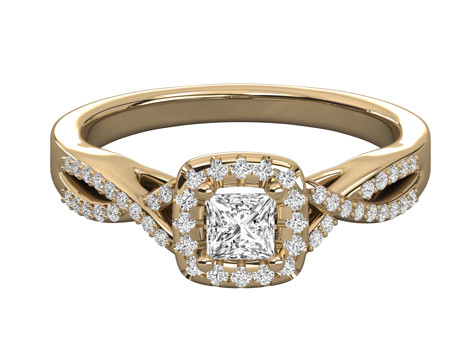 10K GOLD SOLITAIRE  LAB GROWN DIAMOND LADIES BRILLIANT RING.
