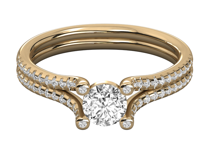 10K GOLD SOLITAIRE LAB GROWN DIAMOND LADIES  RING.