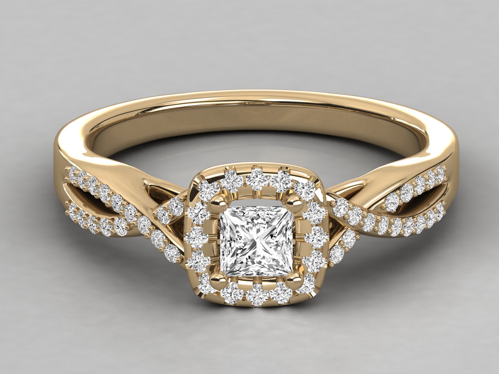 10K GOLD SOLITAIRE  LAB GROWN DIAMOND LADIES BRILLIANT RING.