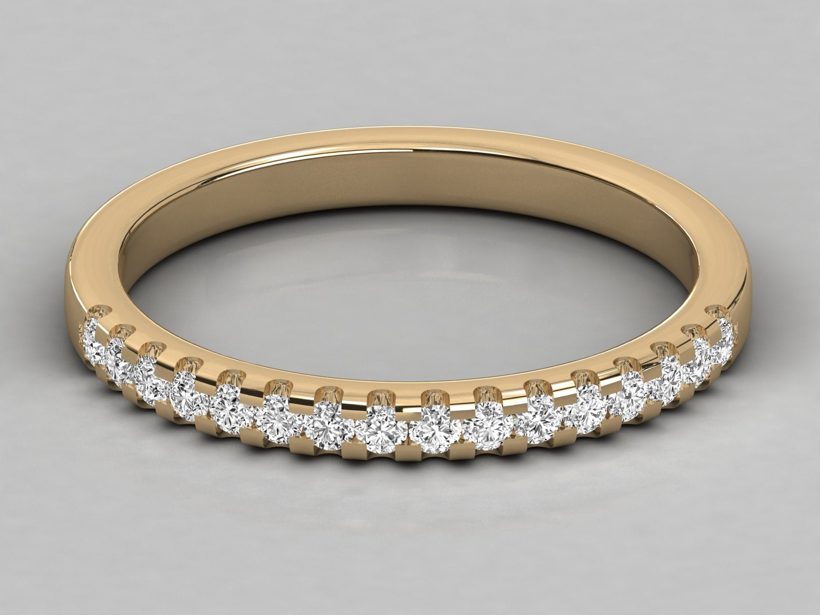 10K GOLD  LAB GROWN DIAMOND LADIES BAND RING.