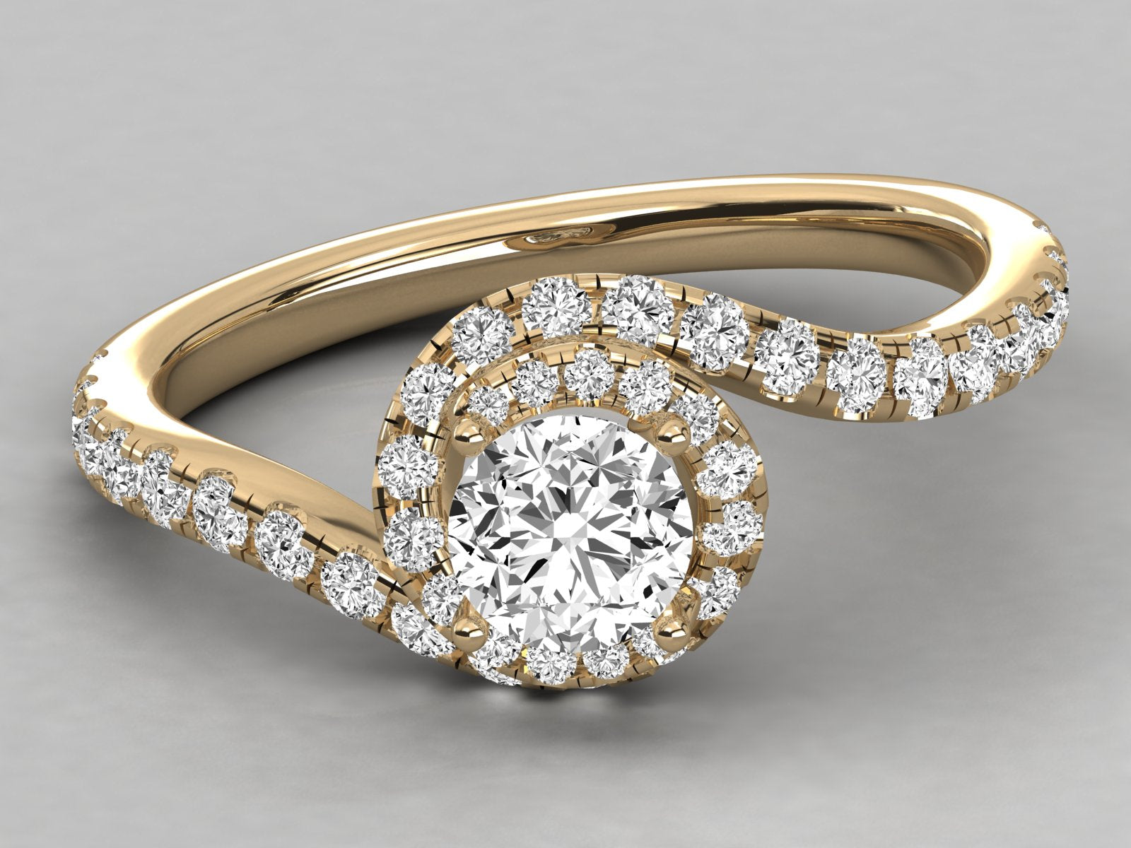 10K GOLD  LAB GROWN DIAMOND LADIES  RING.