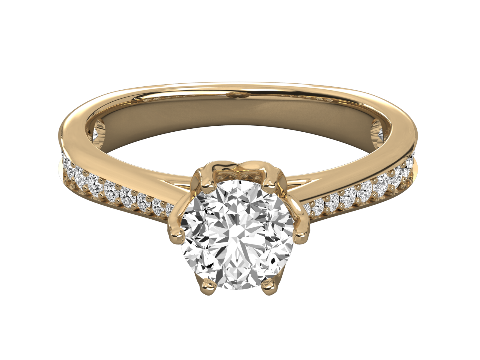 10K GOLD SOLITAIRE LAB GROWN DIAMOND LADIES  RING.