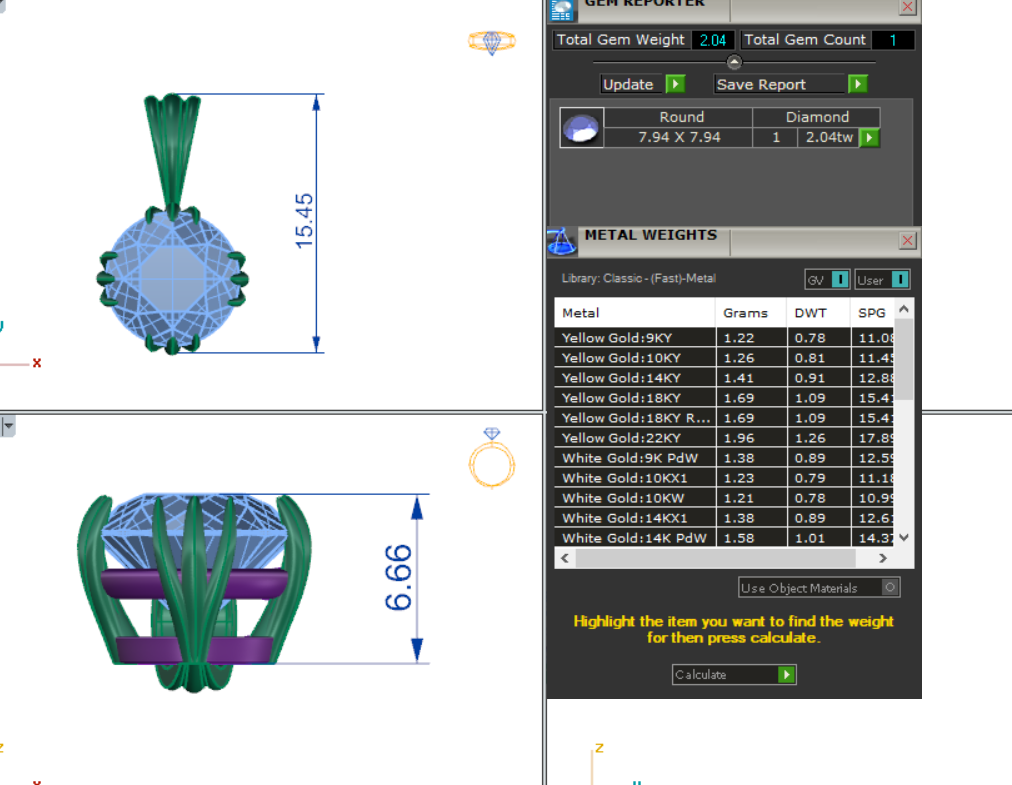 Pendant With Fabulous Lab Grown Diamond 18k Gold For Women