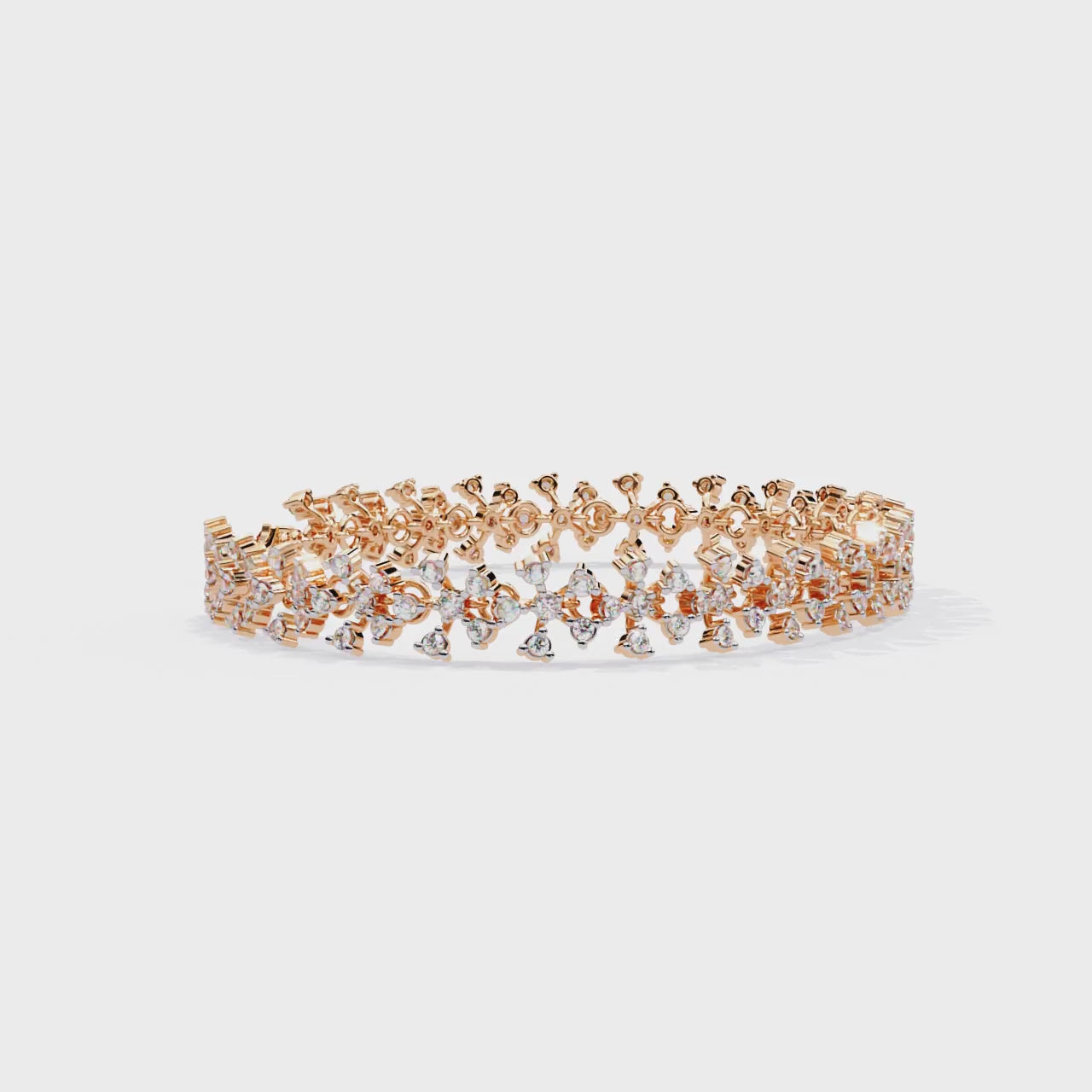 Fabulous  Bracelet With 18k Gold  Lab Grown Diamond.