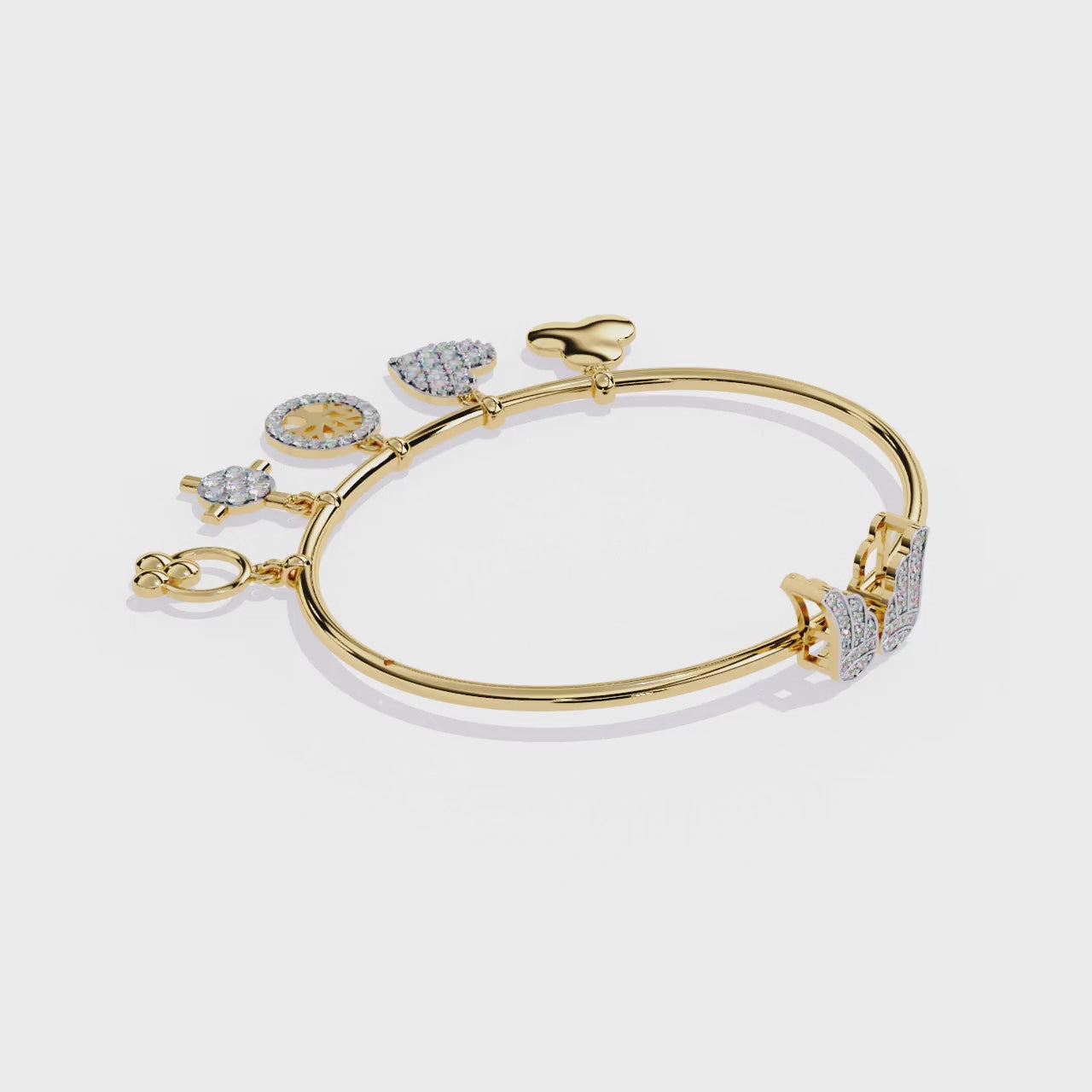 Fabulous  Bracelet With 18k Gold  Lab Grown Diamond.
