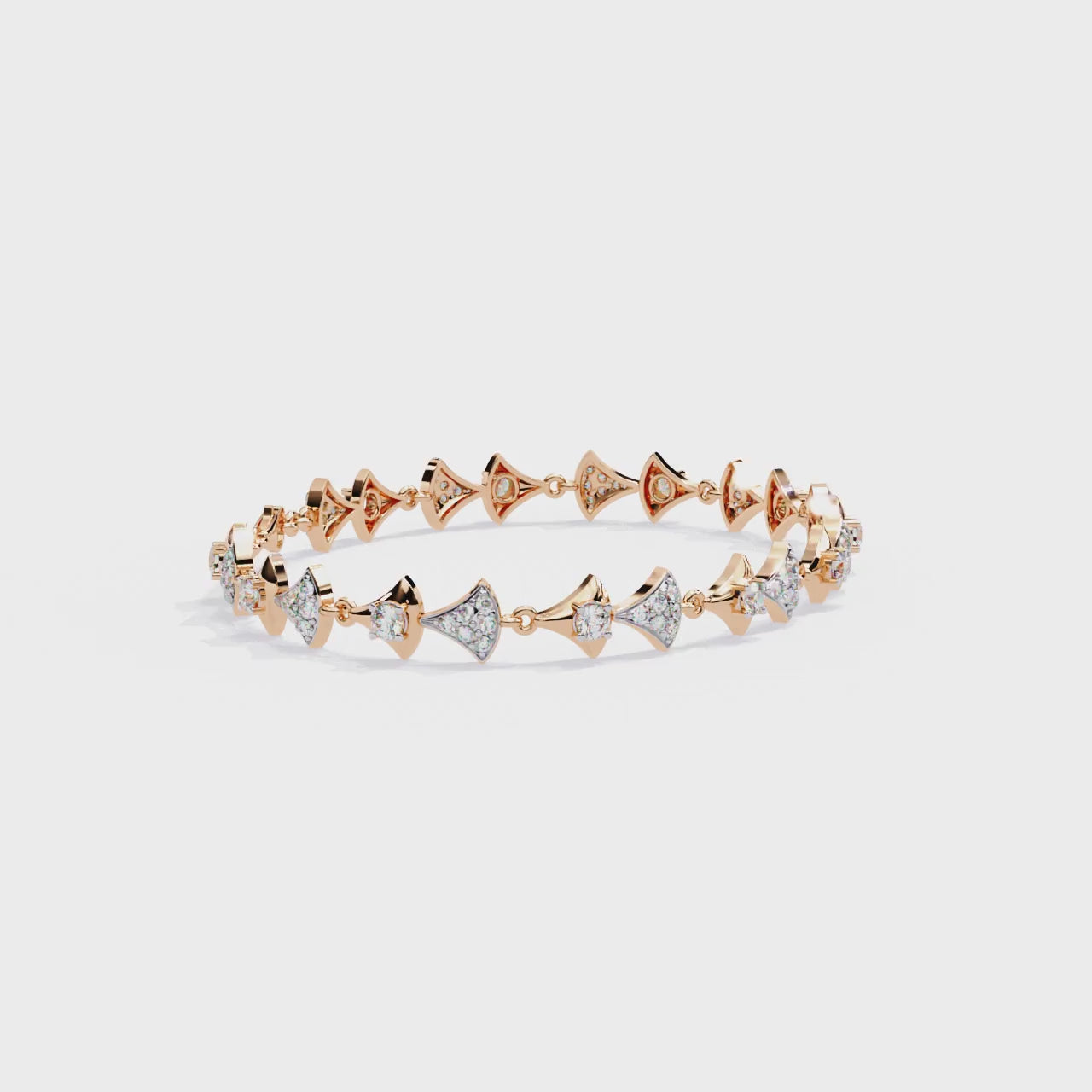 Fabulous  Bracelet With 18k Gold  Lab Grown Diamond.