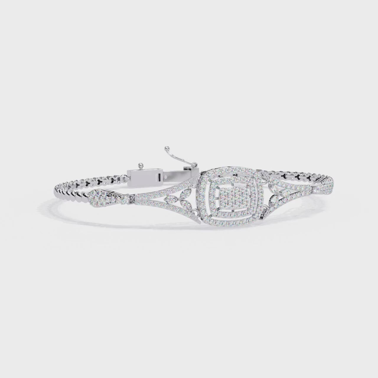Bracelet With 18k  Gold  Fabulous Lab Grown Diamond
