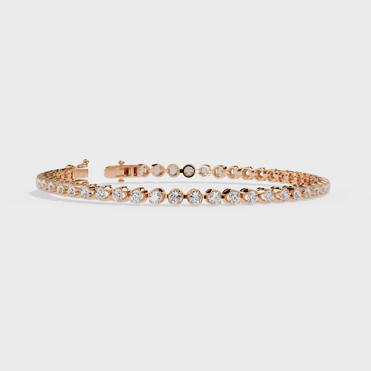 Fabulous  Bracelet With 18k Gold  Lab Grown Diamond.