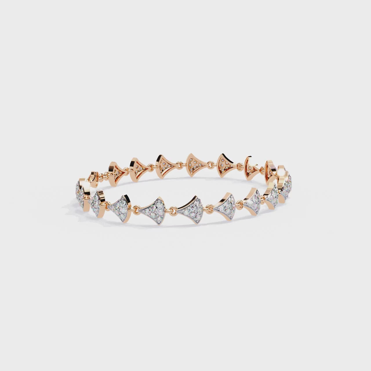 Fabulous  Bracelet With 18k Gold  Lab Grown Diamond.