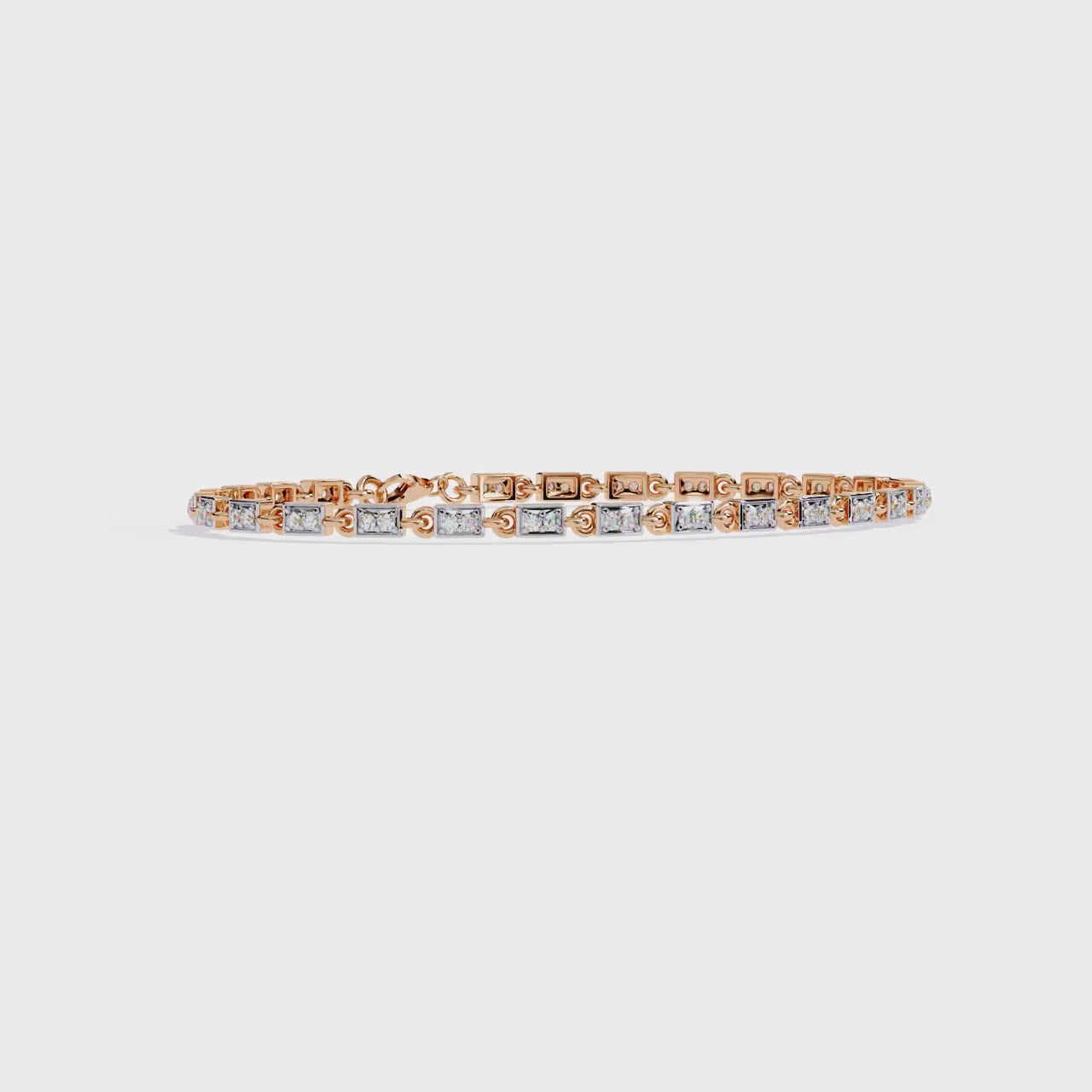 Fabulous  Bracelet With 18k Gold  Lab Grown Diamond.