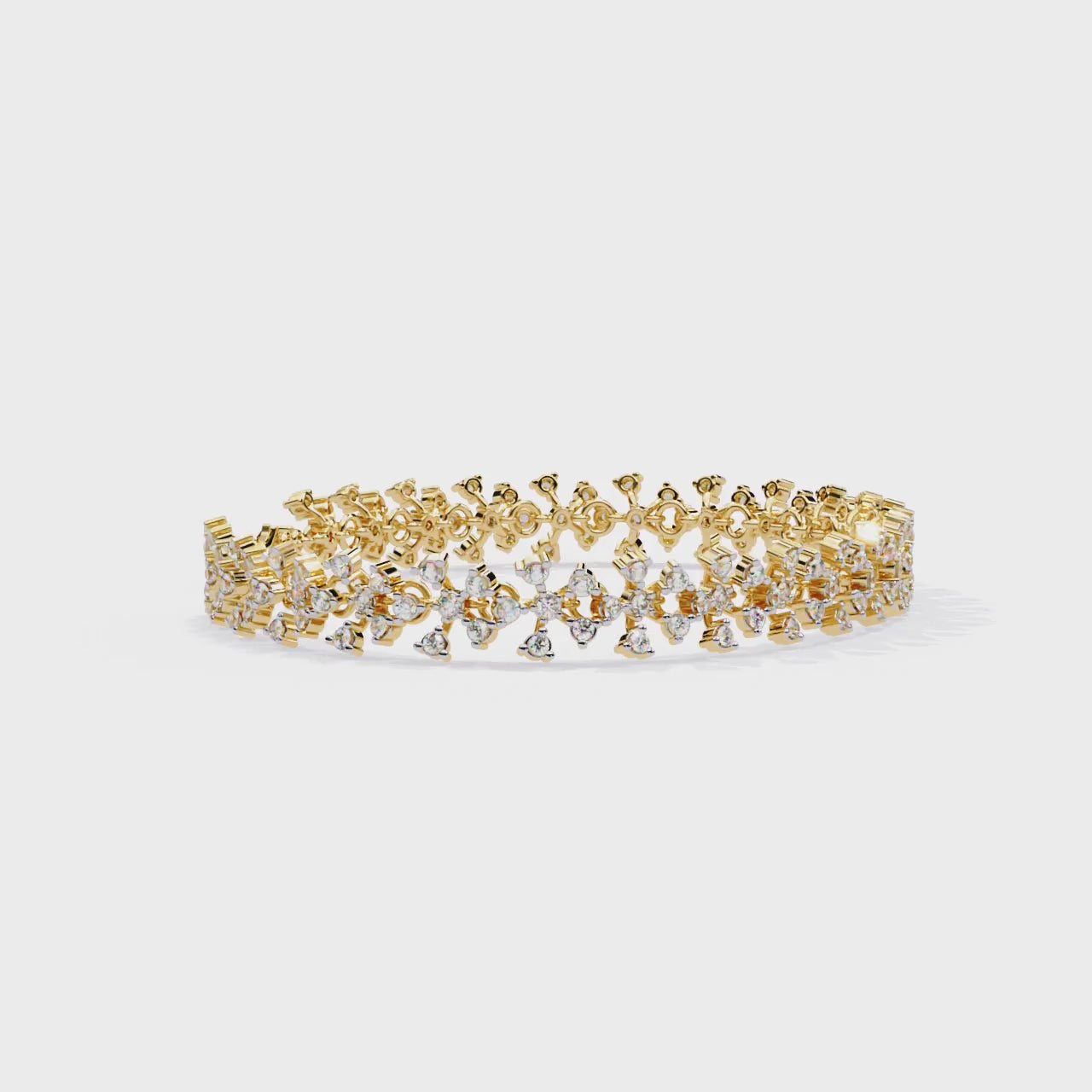 Fabulous  Bracelet With 18k Gold  Lab Grown Diamond.