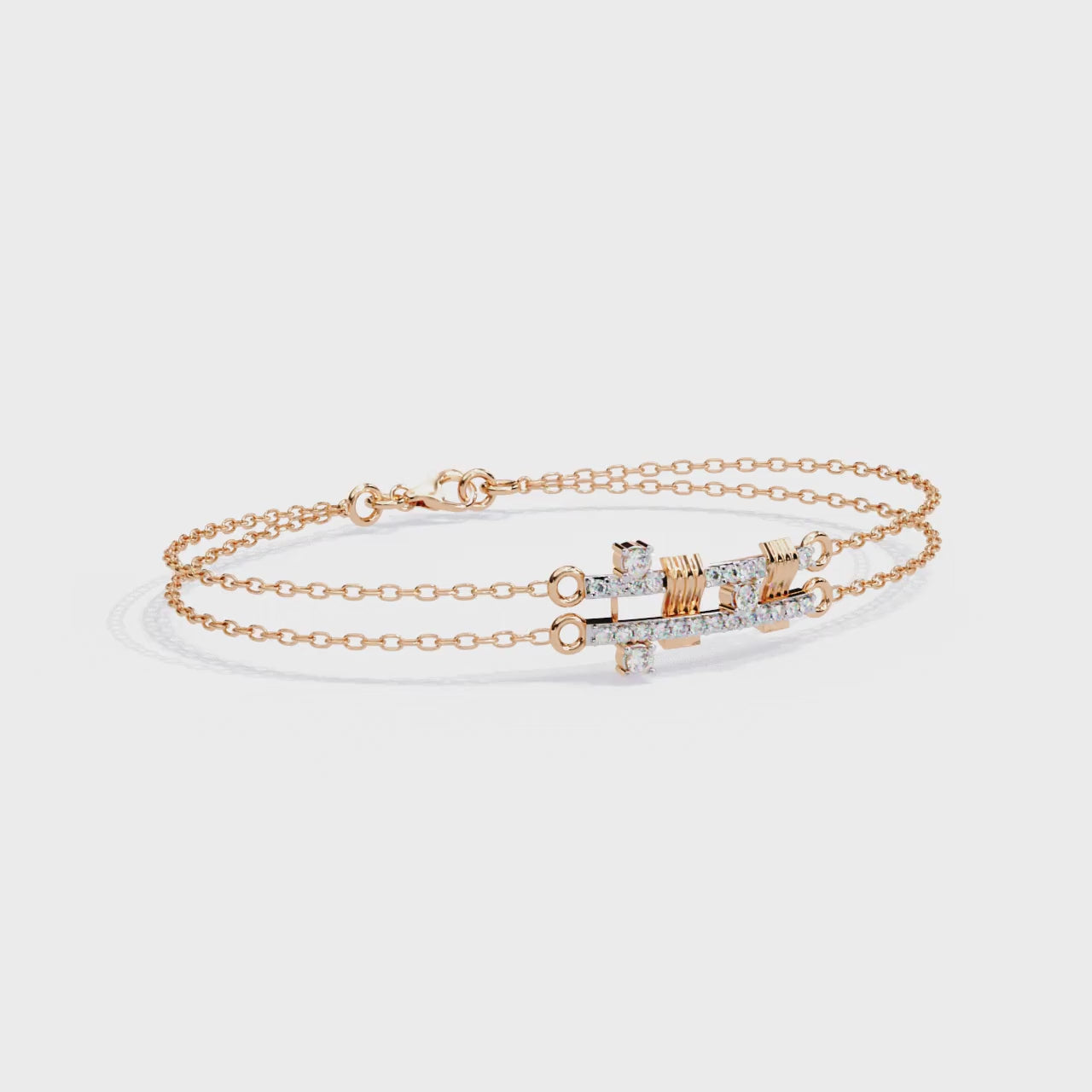 Fabulous  Bracelet With 18k Gold  Lab Grown Diamond.