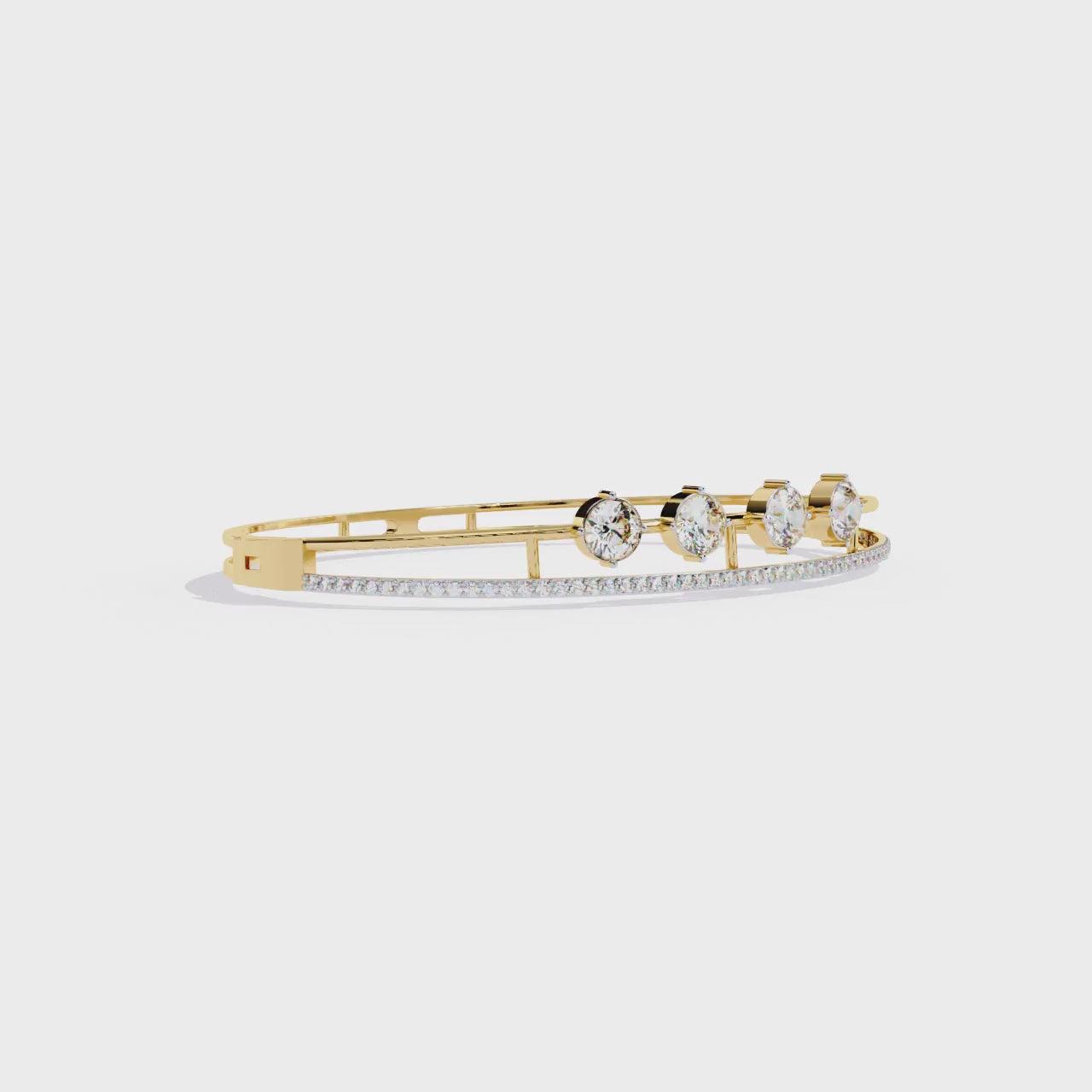 Fabulous  Bracelet With 18k  Gold   Lab Grown Diamond.