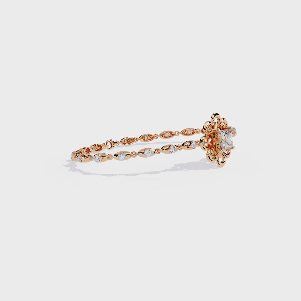 Fabulous  Bracelet With 18k Gold   Lab Grown Diamond.