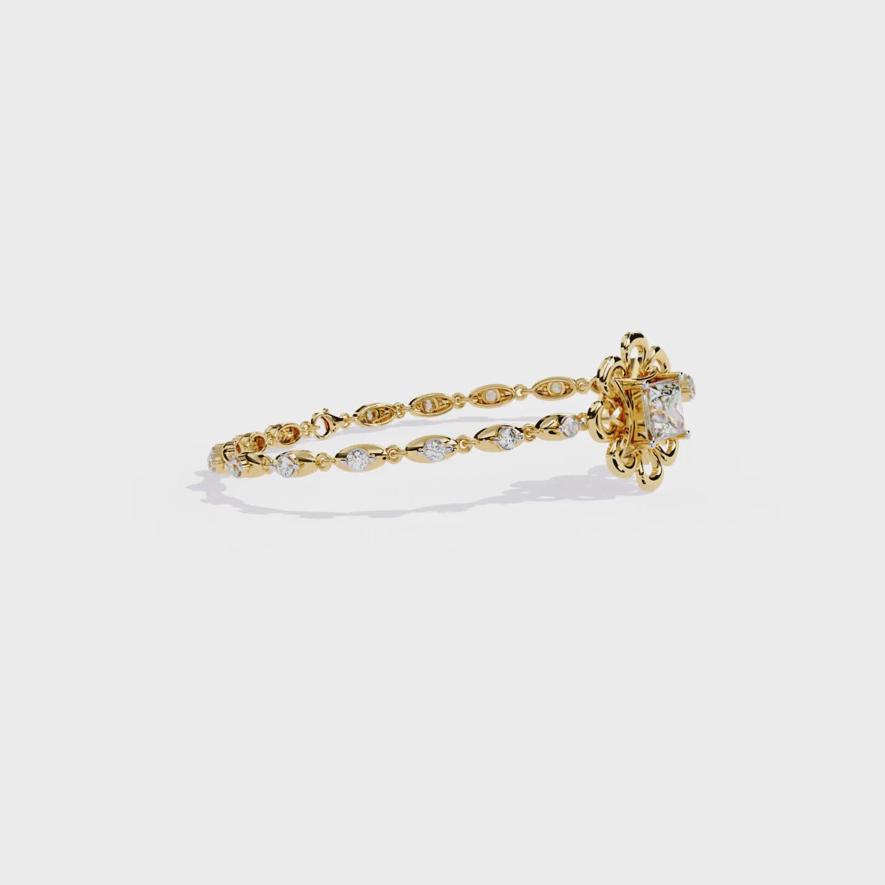 Fabulous  Bracelet With 18k Gold   Lab Grown Diamond.