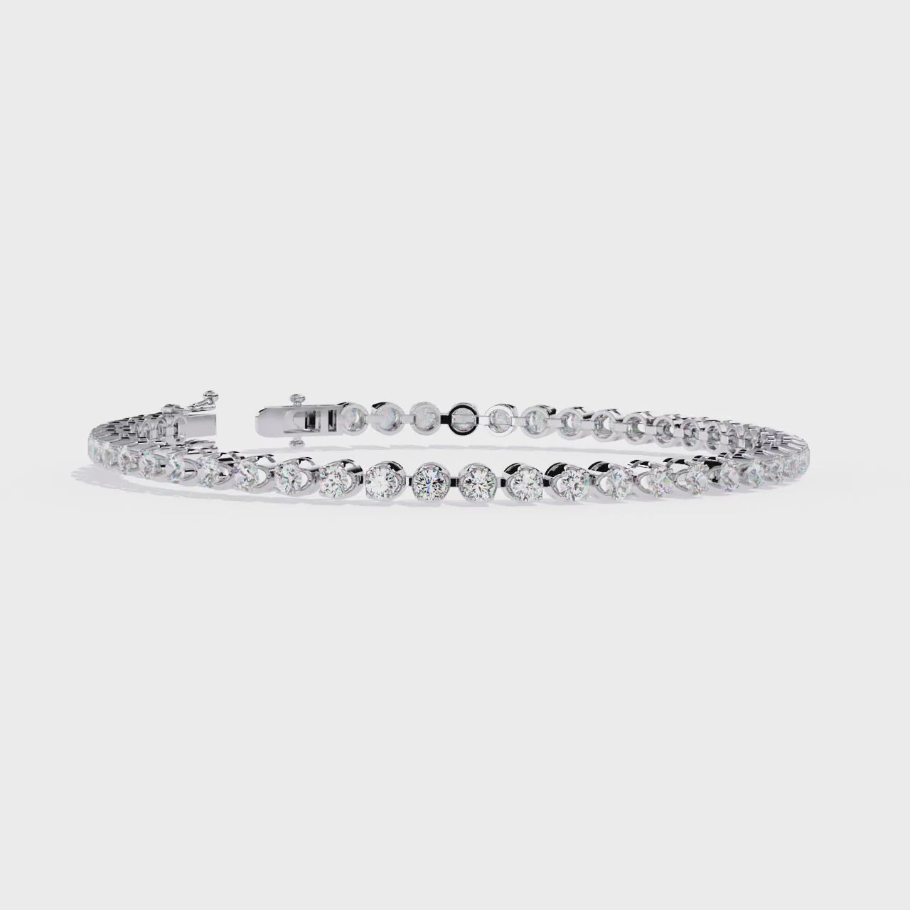 Fabulous  Bracelet With 18k Gold  Lab Grown Diamond.