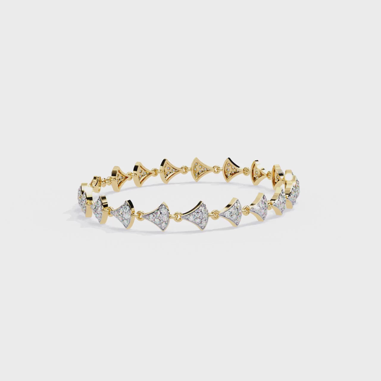 Fabulous  Bracelet With 18k Gold  Lab Grown Diamond.