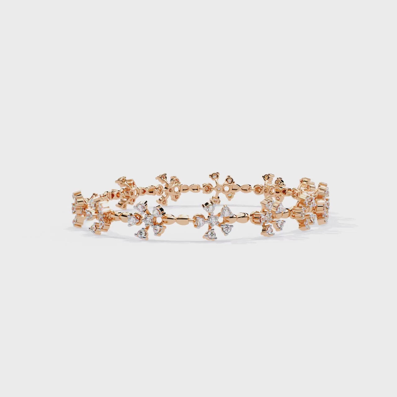 Fabulous  Bracelet With 18k Gold  Lab Grown Diamond.