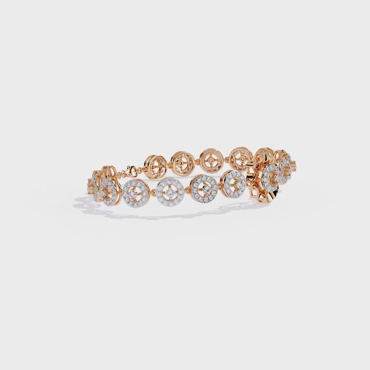 Fabulous 18k Bracelet With  Gold   Lab Grown Diamond
