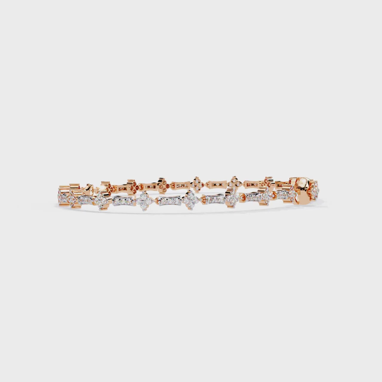 Fabulous Lab Grown Diamond Bracelet With 18k Gold