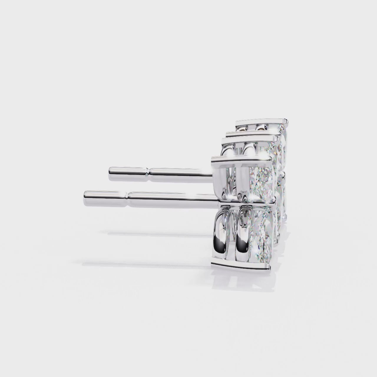 Unique 18K GOLD EARRING WITH LAB-GROWN DIAMOND.