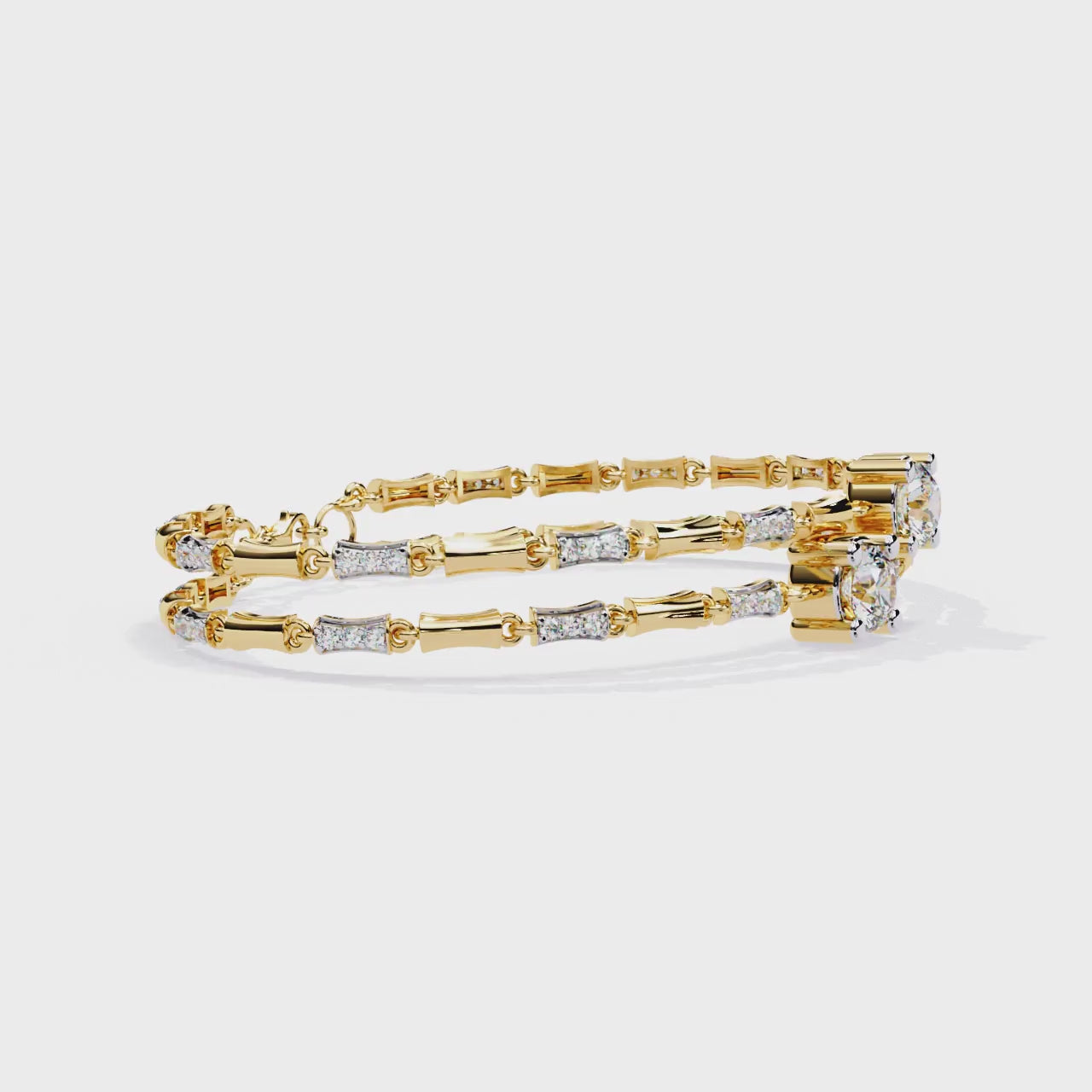Fabulous  Bracelet With 18k Gold  Lab Grown Diamond.