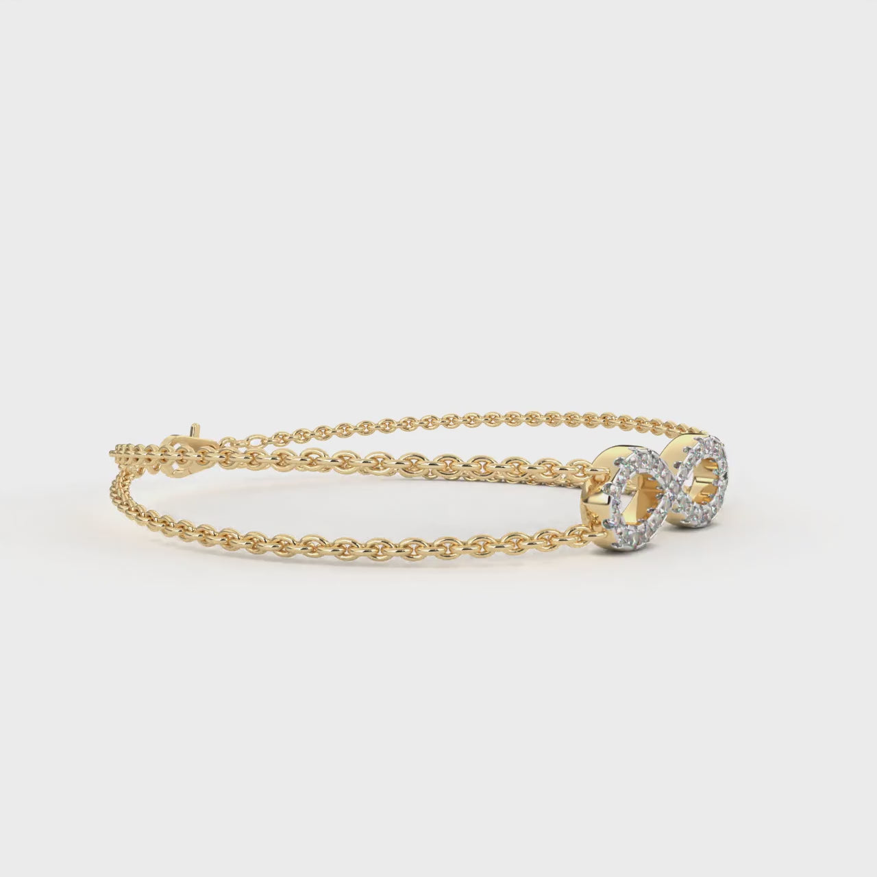 Beautiful Bracelet With 18k Gold  Lab Grown Diamond.
