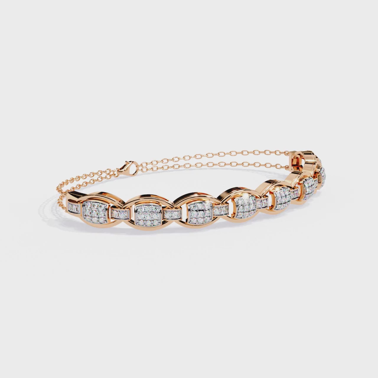 Fabulous  Bracelet With 18k Gold  Lab Grown Diamond.