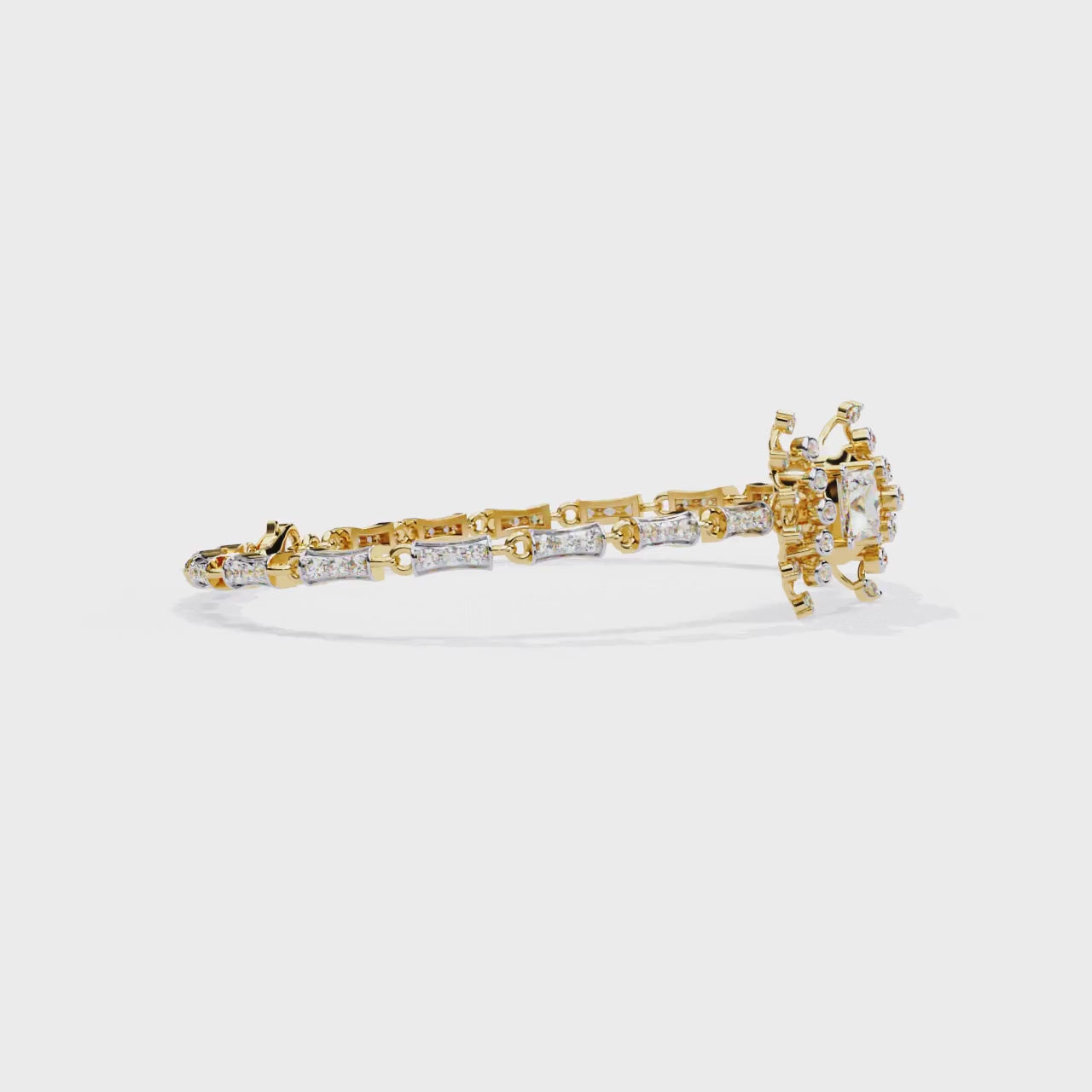Beautiful Bracelet With 18k Gold  Fabulous Lab Grown Diamond