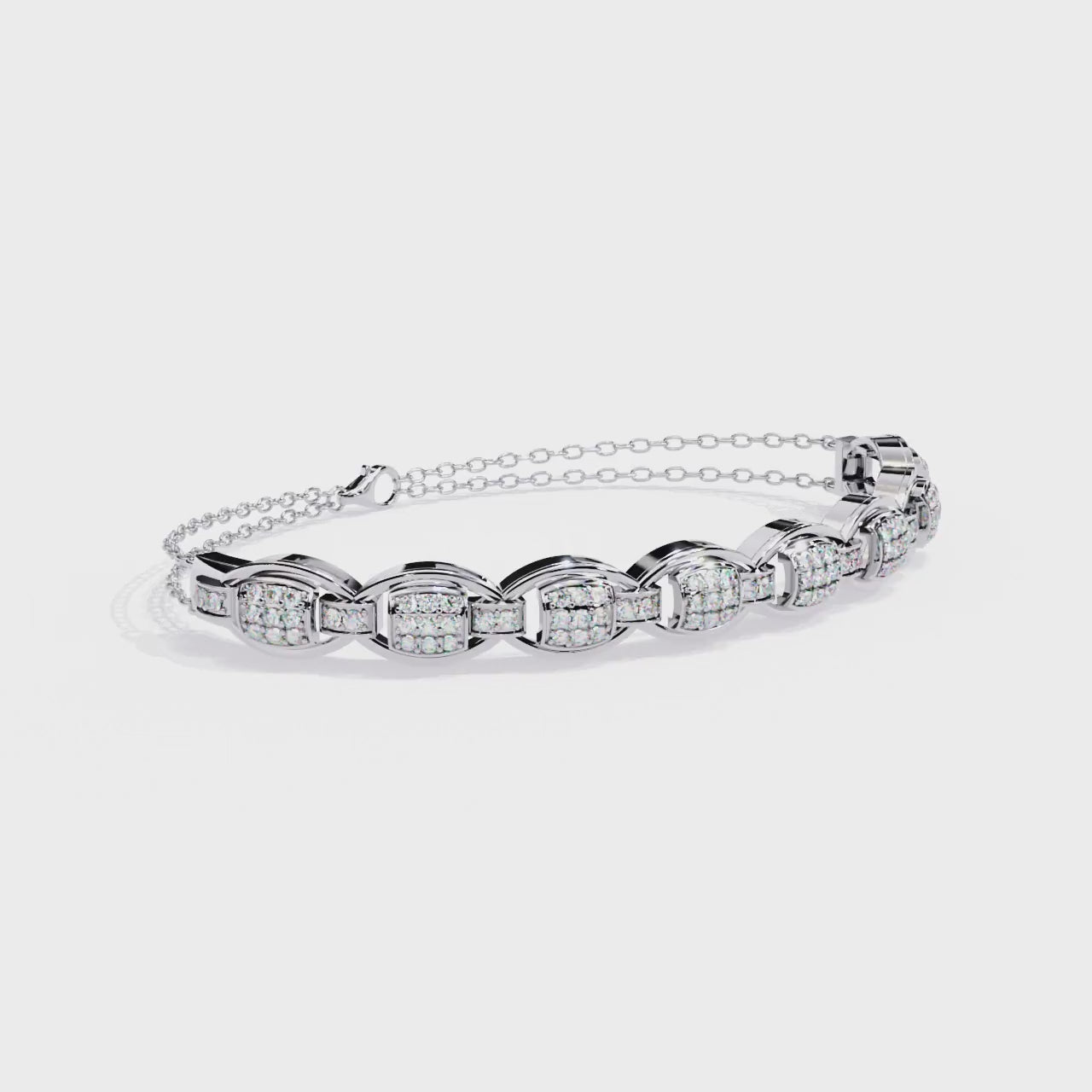 Fabulous  Bracelet With 18k Gold  Lab Grown Diamond.