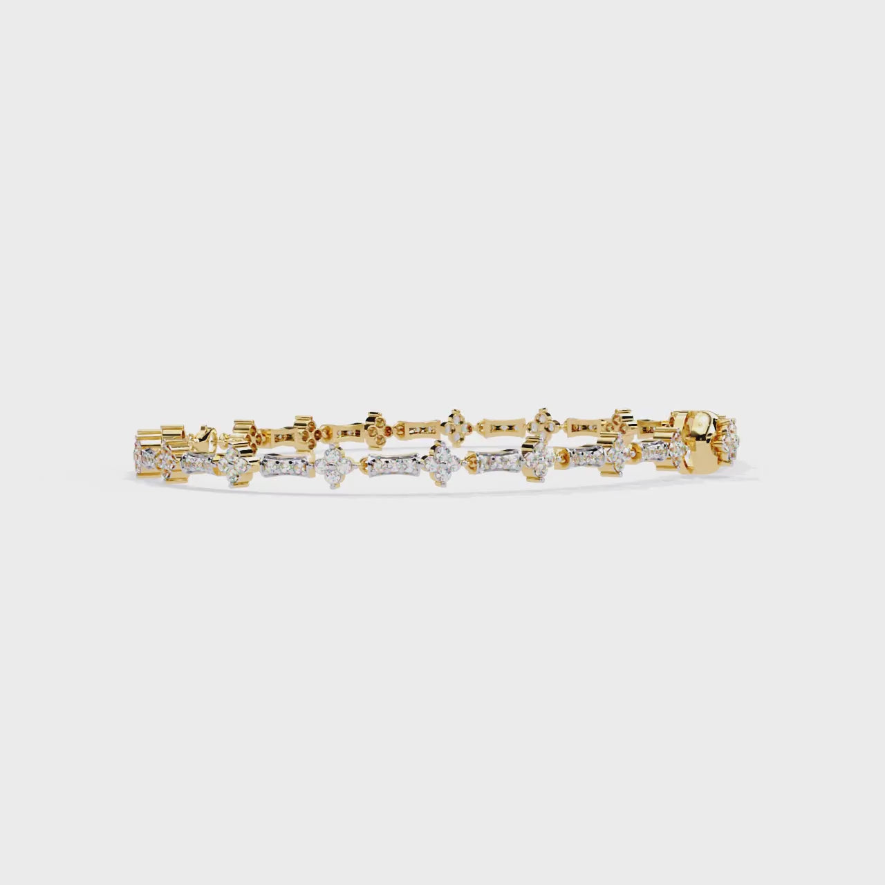 Fabulous Lab Grown Diamond Bracelet With 18k Gold