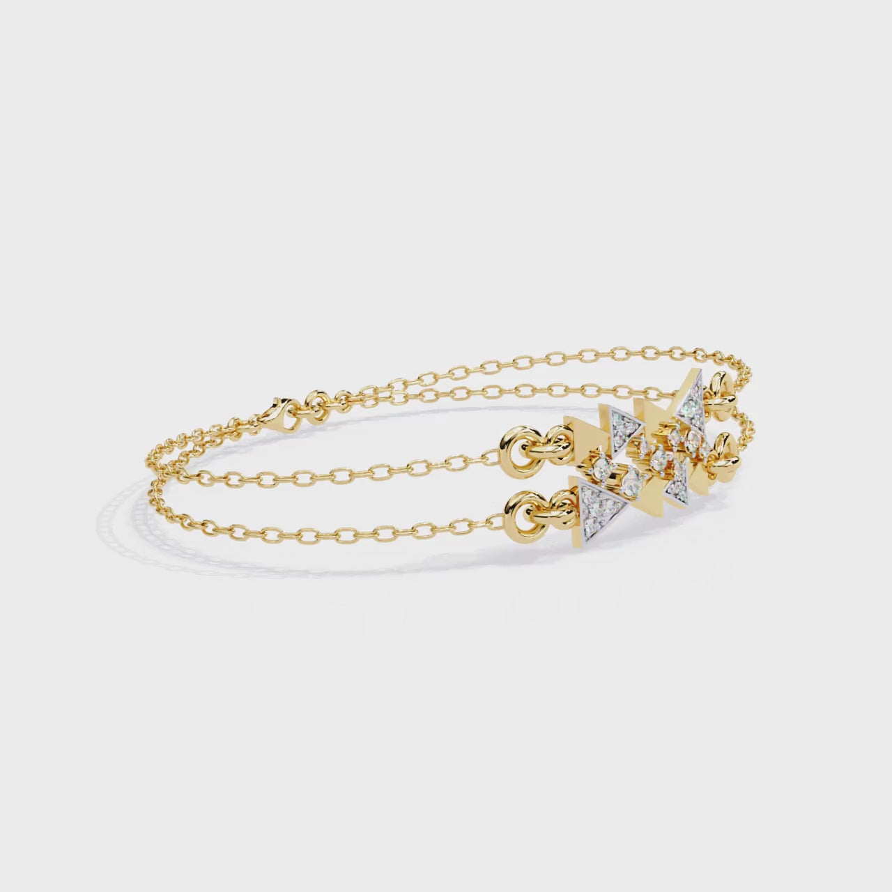 Fabulous  Bracelet With 18k Gold  Lab Grown Diamond.