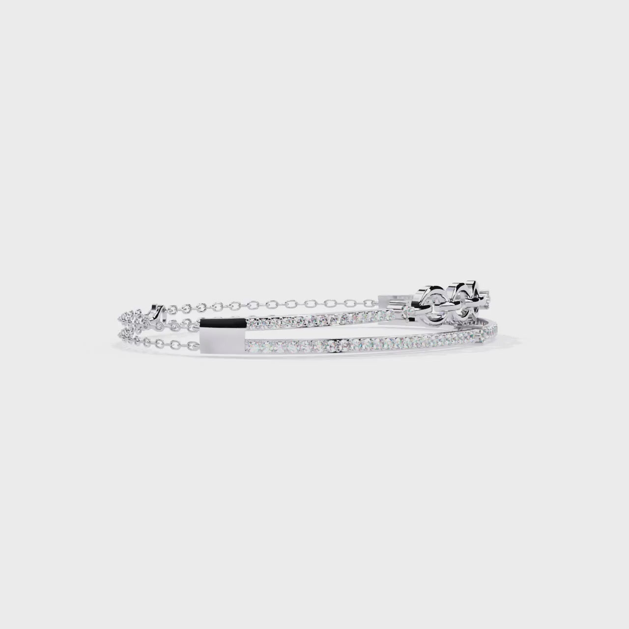 Fabulous  Bracelet With 18k Gold  Lab Grown Diamond.