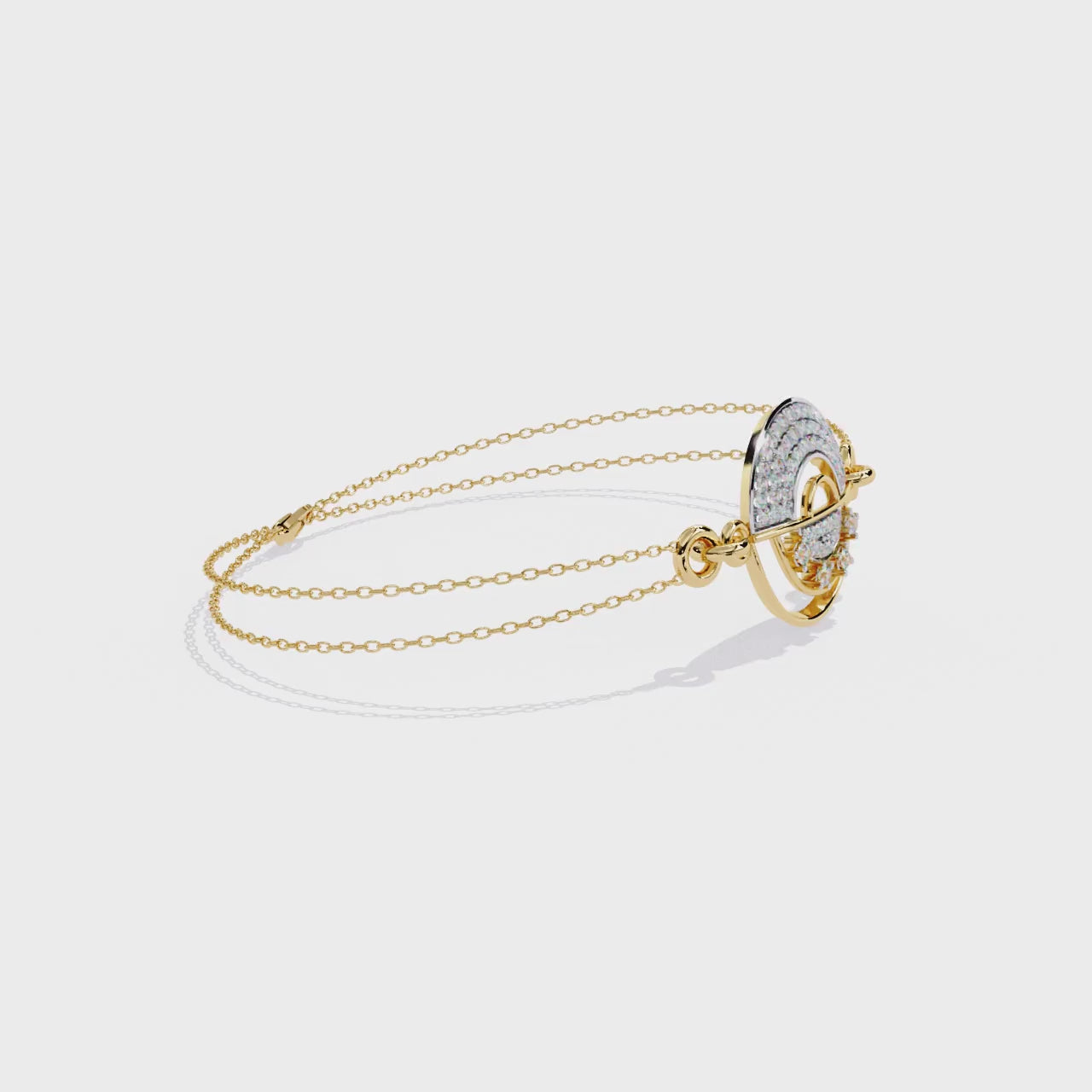 Fabulous  Bracelet With 18k Gold  Lab Grown Diamond.
