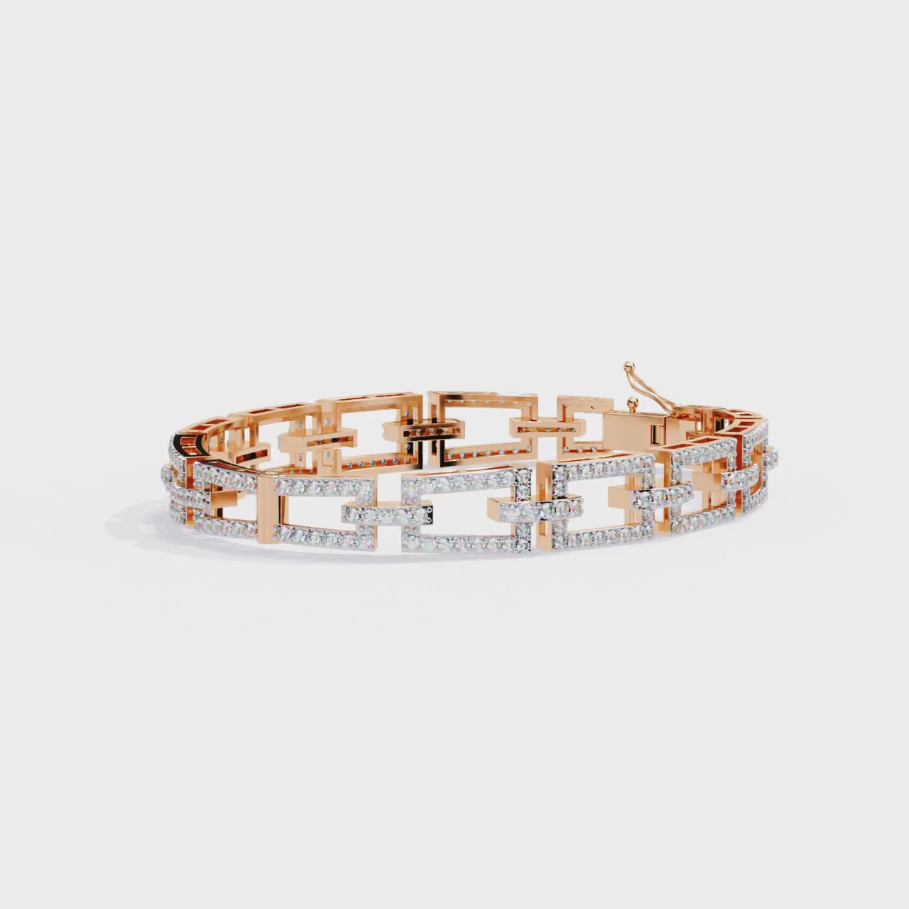 Fabulous  Bracelet With 18k Gold  Lab Grown Diamond.