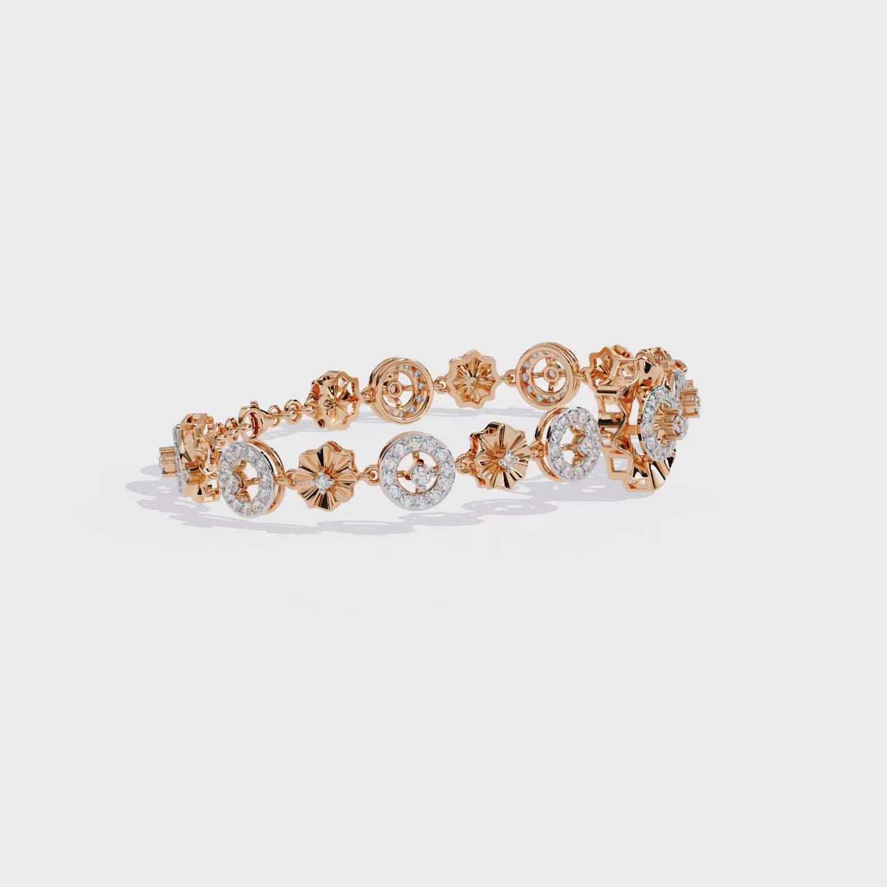 Fabulous  Bracelet With 18k Gold   Lab Grown Diamond.