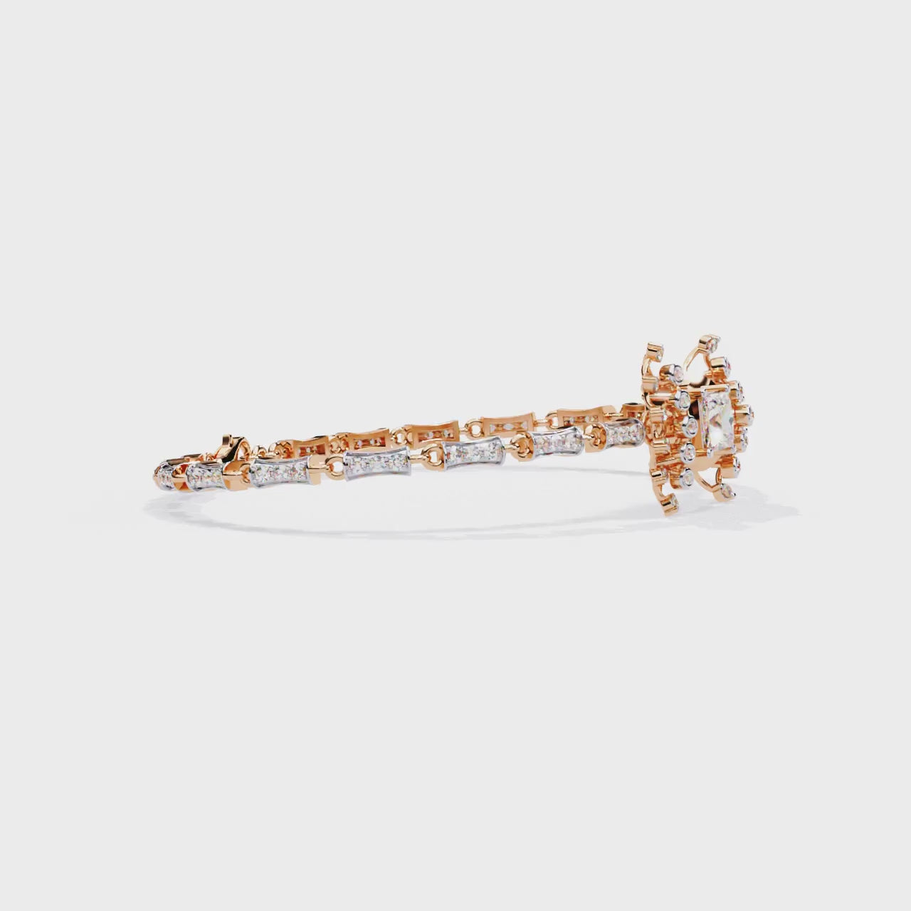 Beautiful Bracelet With 18k Gold  Fabulous Lab Grown Diamond