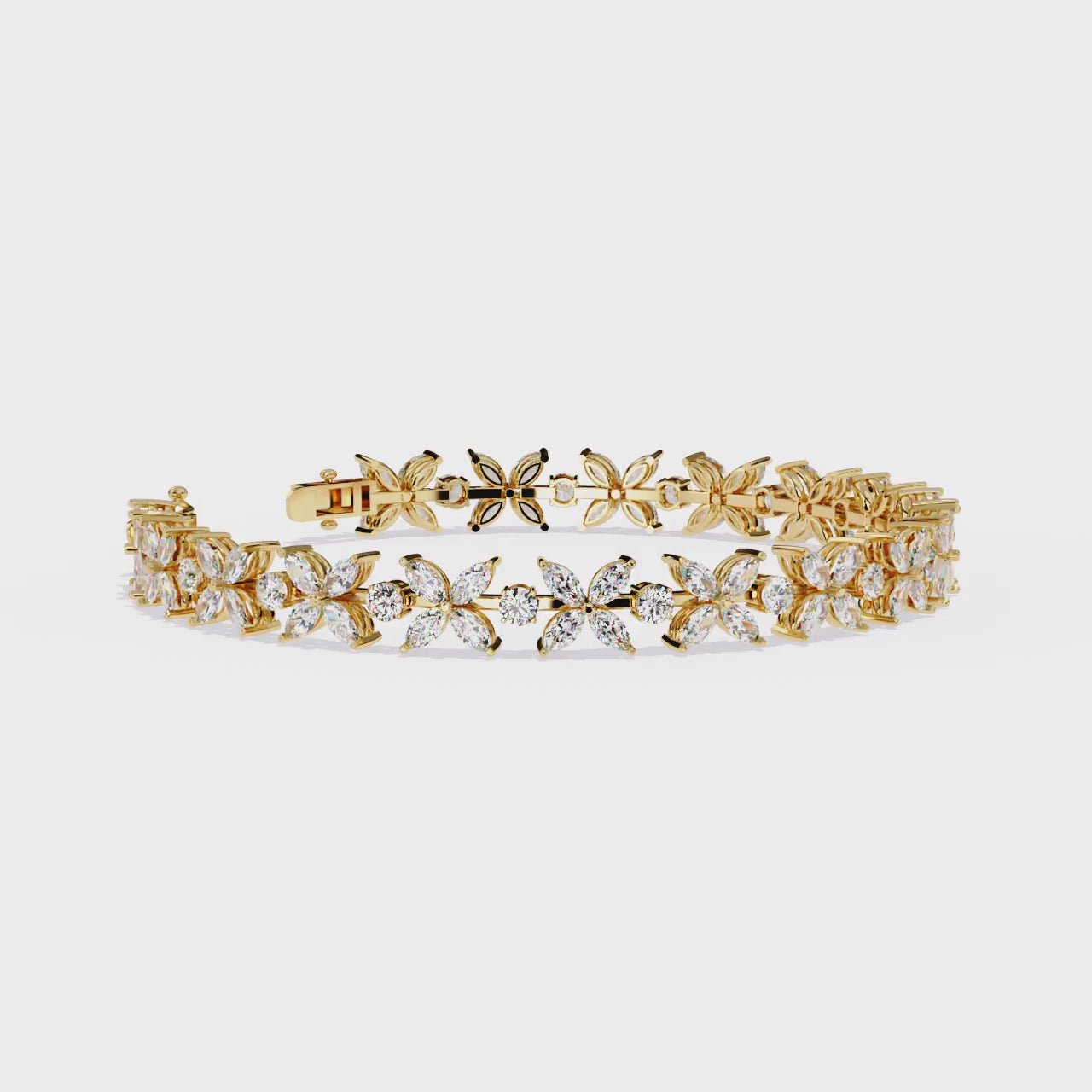 Fabulous  Bracelet With 18k Gold  Lab Grown Diamond.