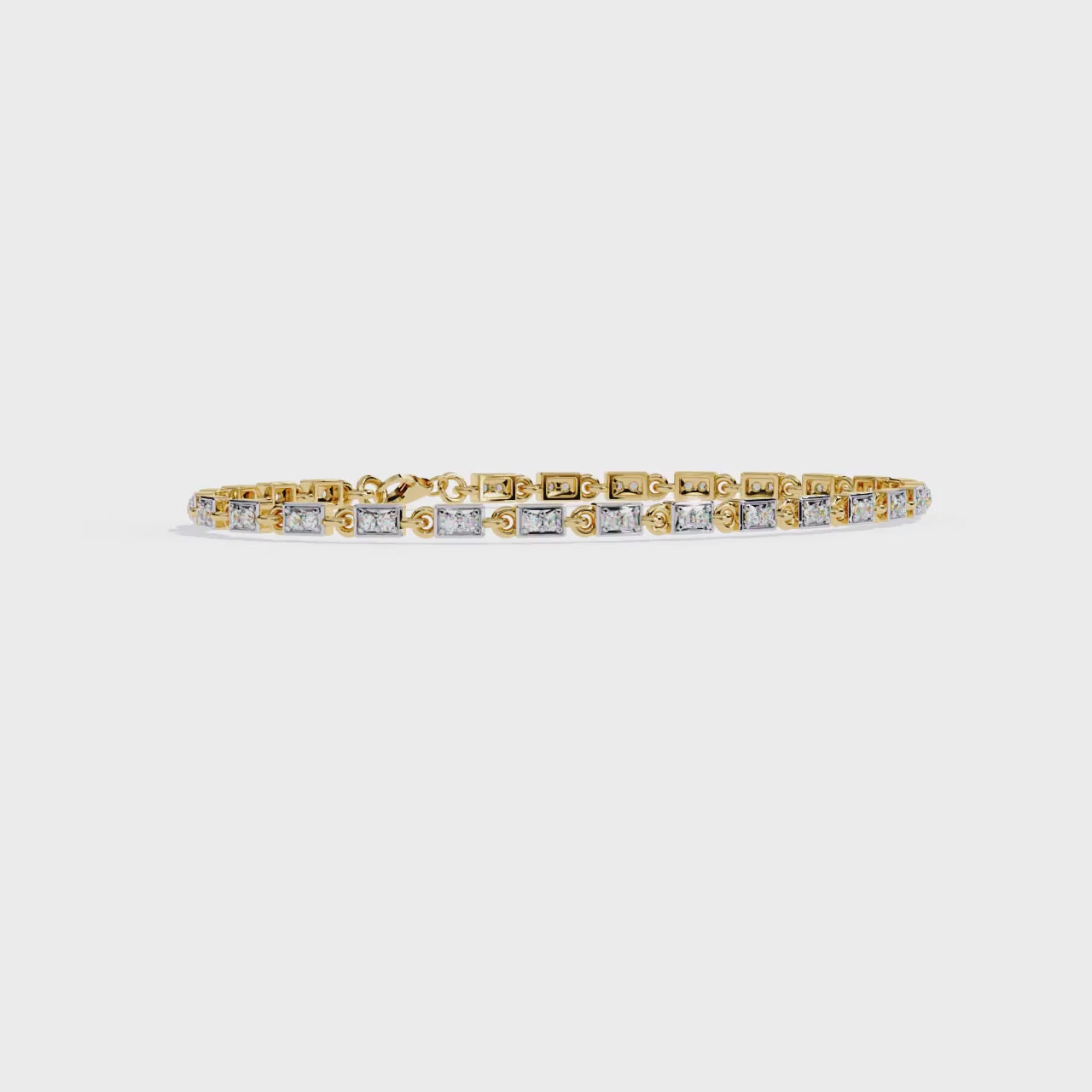 Fabulous  Bracelet With 18k Gold  Lab Grown Diamond.