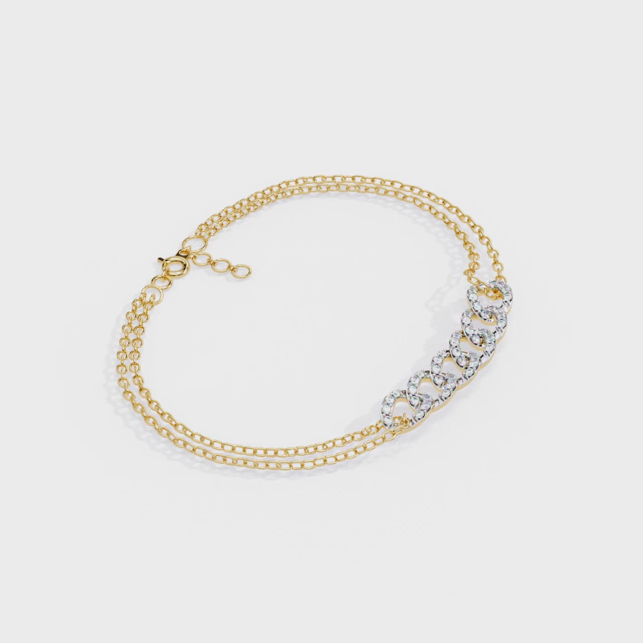 Fabulous  Bracelet With 18k Gold  Lab Grown Diamond.